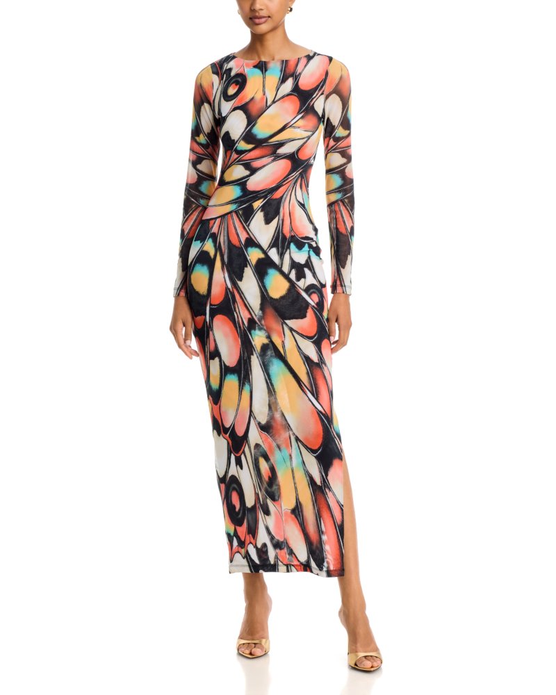 Phyll Boat Neck Maxi Dress