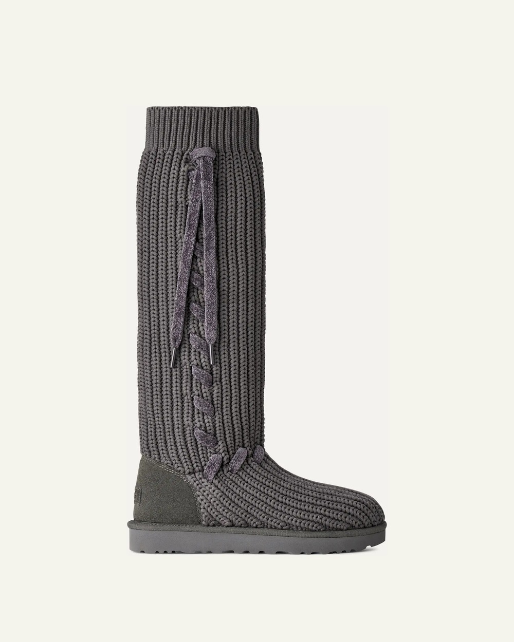 Classic Tall Whipstitch Knit Boot in Charcoal