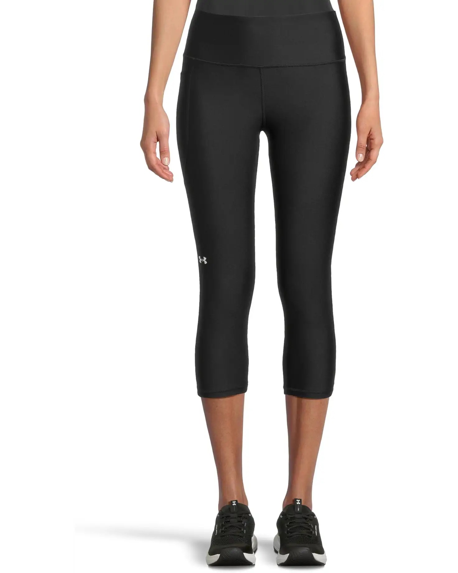 HeatGear Armour High-Waisted Pocketed Capris - Black/White
