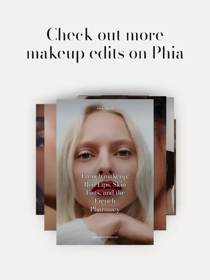 Animated slideshow: check out more makeup edits on Phia, flipping through French makeup, NARS Orgasm Blush, and Every Other Way to Wear It, Red Lipstick Is Back to Being the Whole Look, Chanel Makeup, Brown Liner, Frosted Lids and Matte Skin, Brown Lipstick for Fall, From Milk Chocolate to Espresso, Rare Beauty Liquid Blush, Everyday Makeup Look
