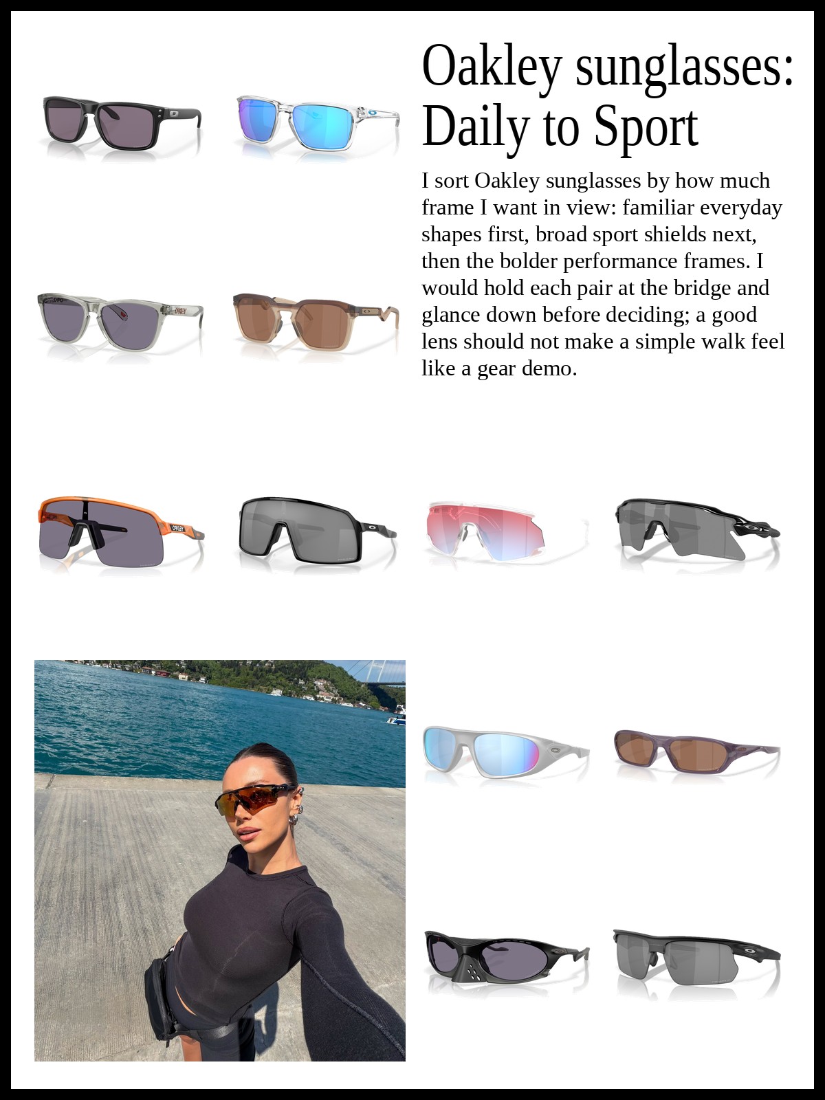 Collage of everyday lifestyle frames, shield frames, and bold performance wraps
