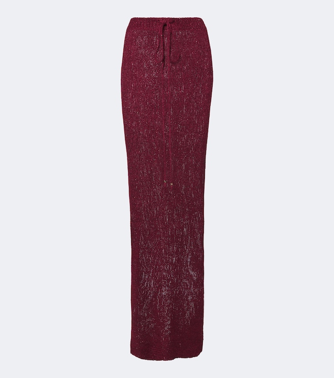 Alma sequined knitted maxi skirt