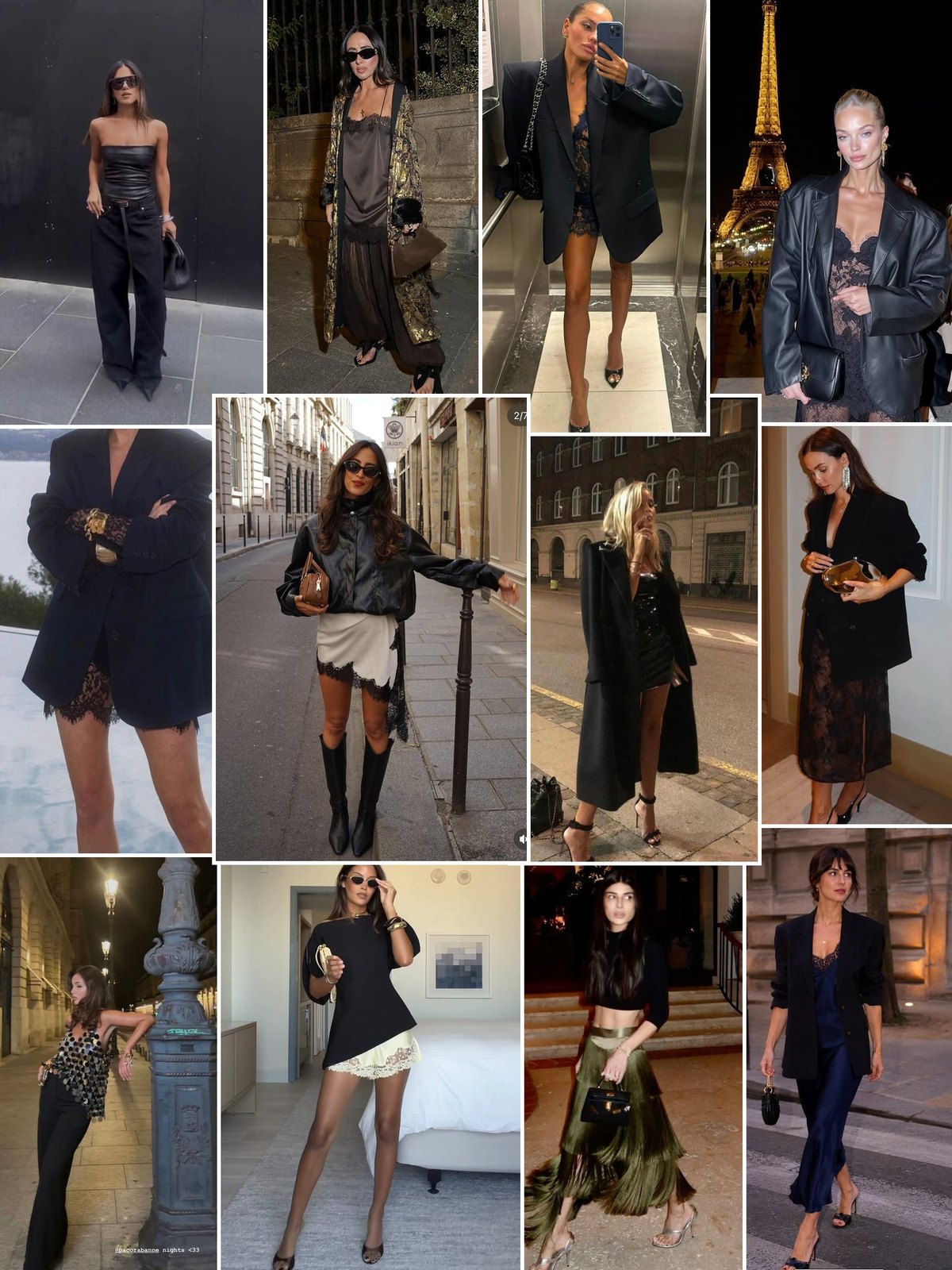 Paris At Night collage