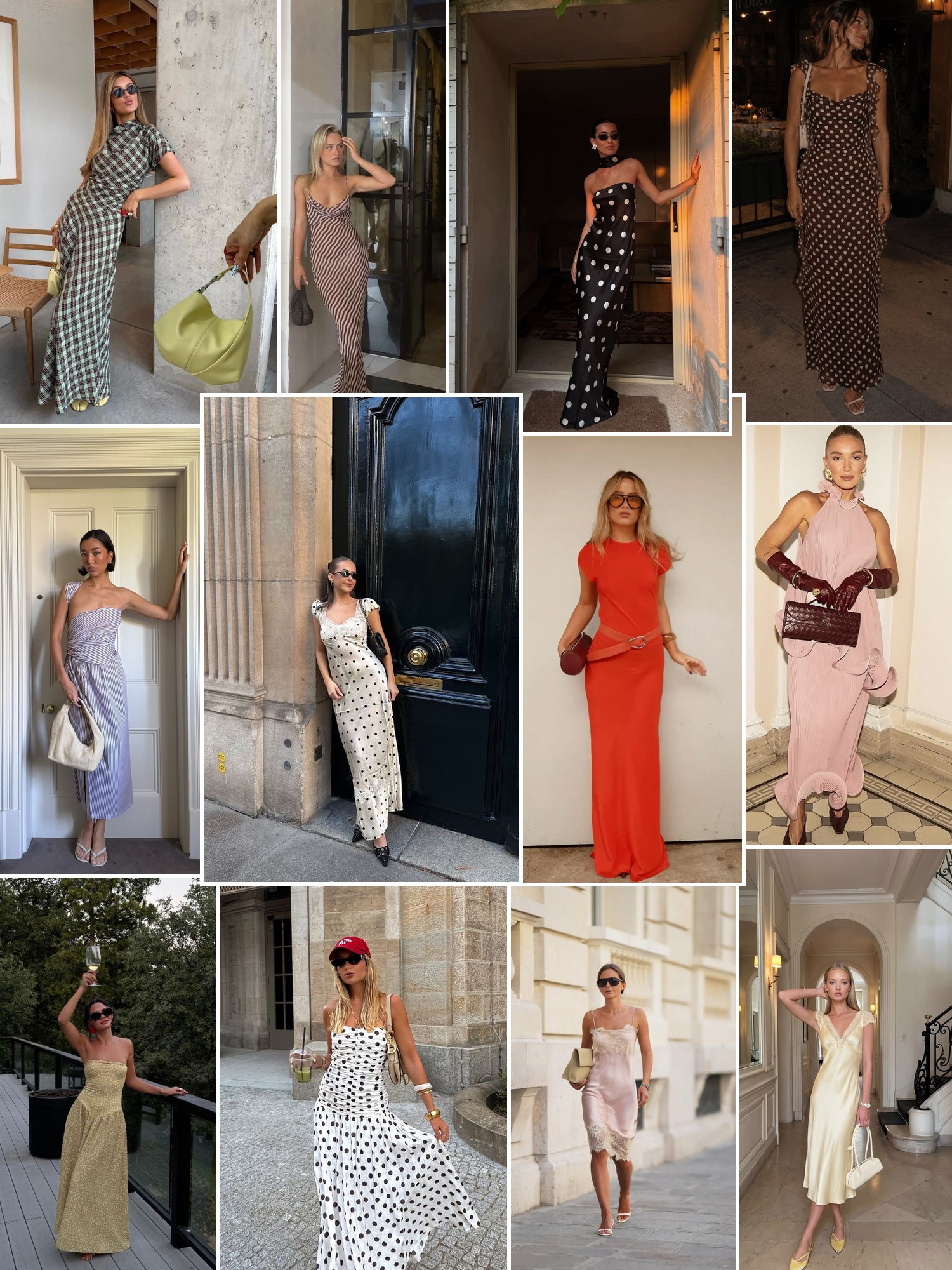Street style collage of women wearing Showpo dresses