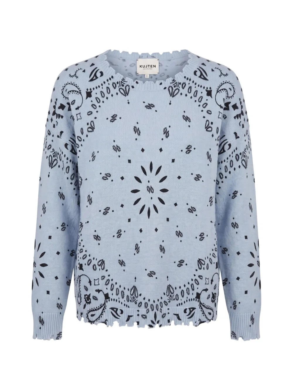 Mela Bandana-Print Sweater