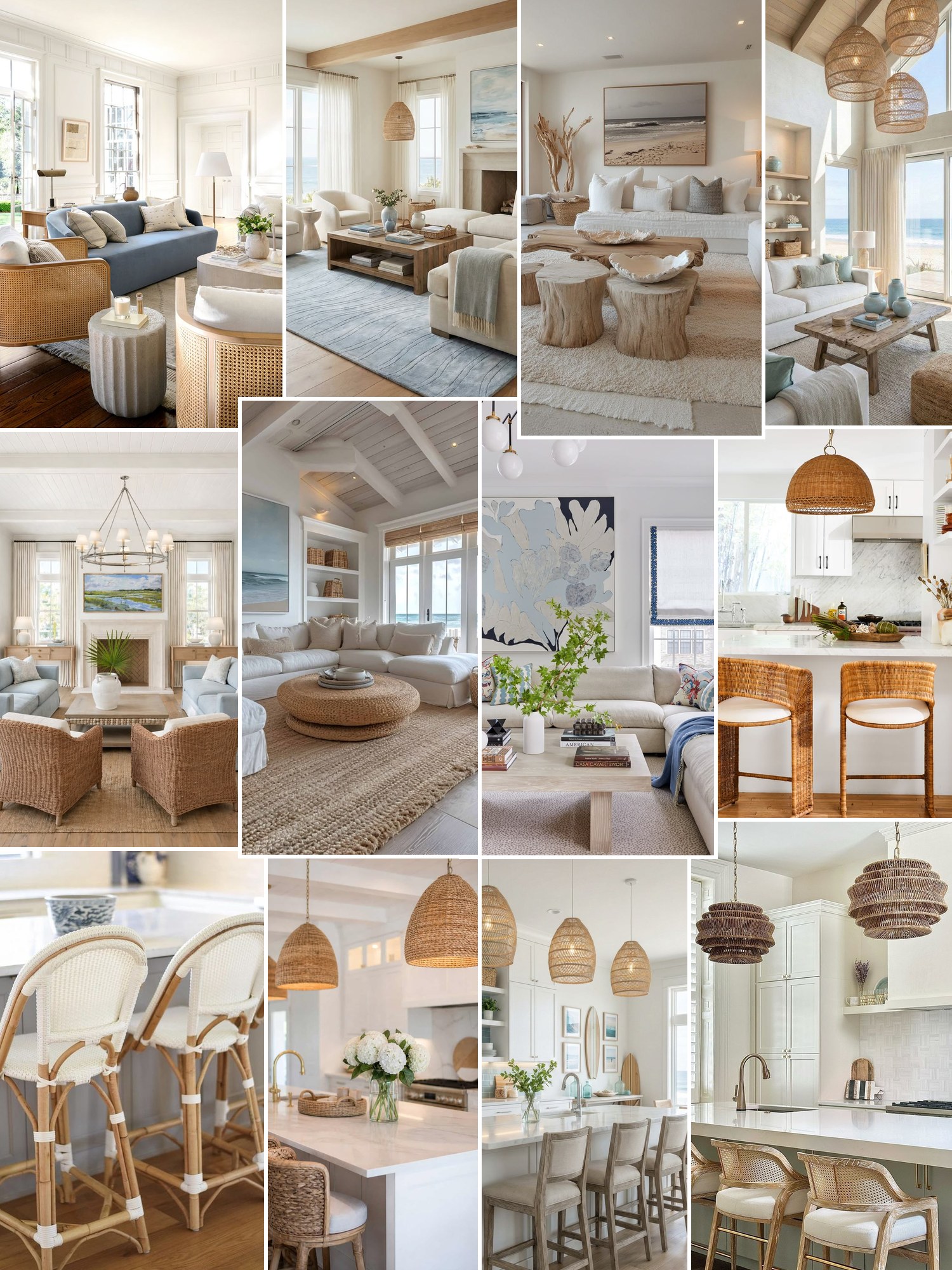 Collage of rattan dining chairs and similar looks