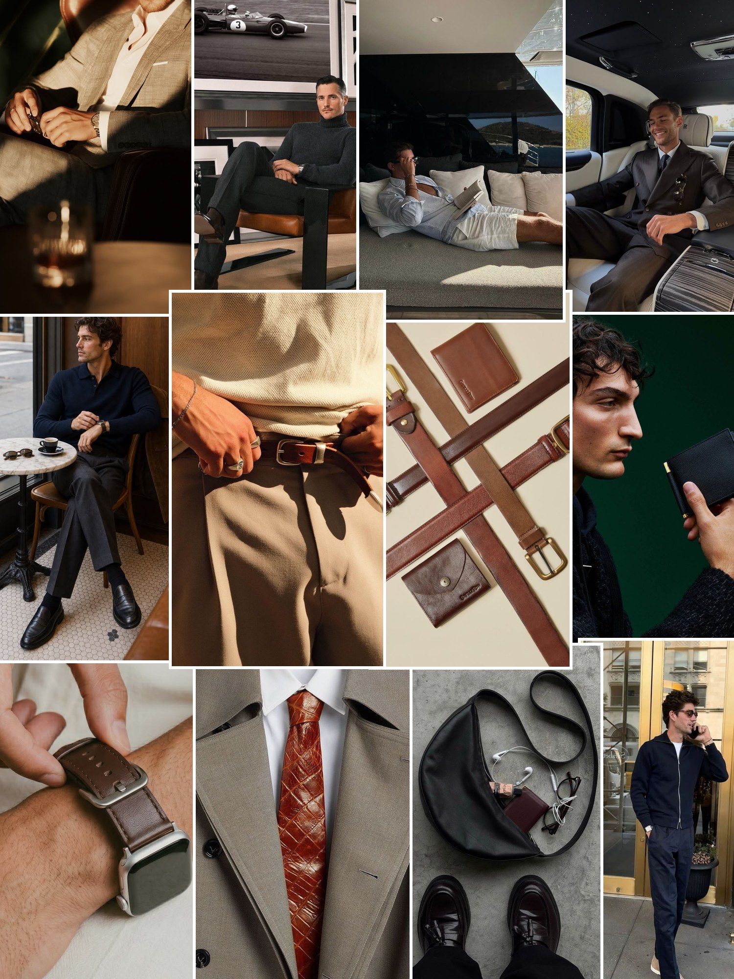 Street style collage of women wearing gifts for men who have everything