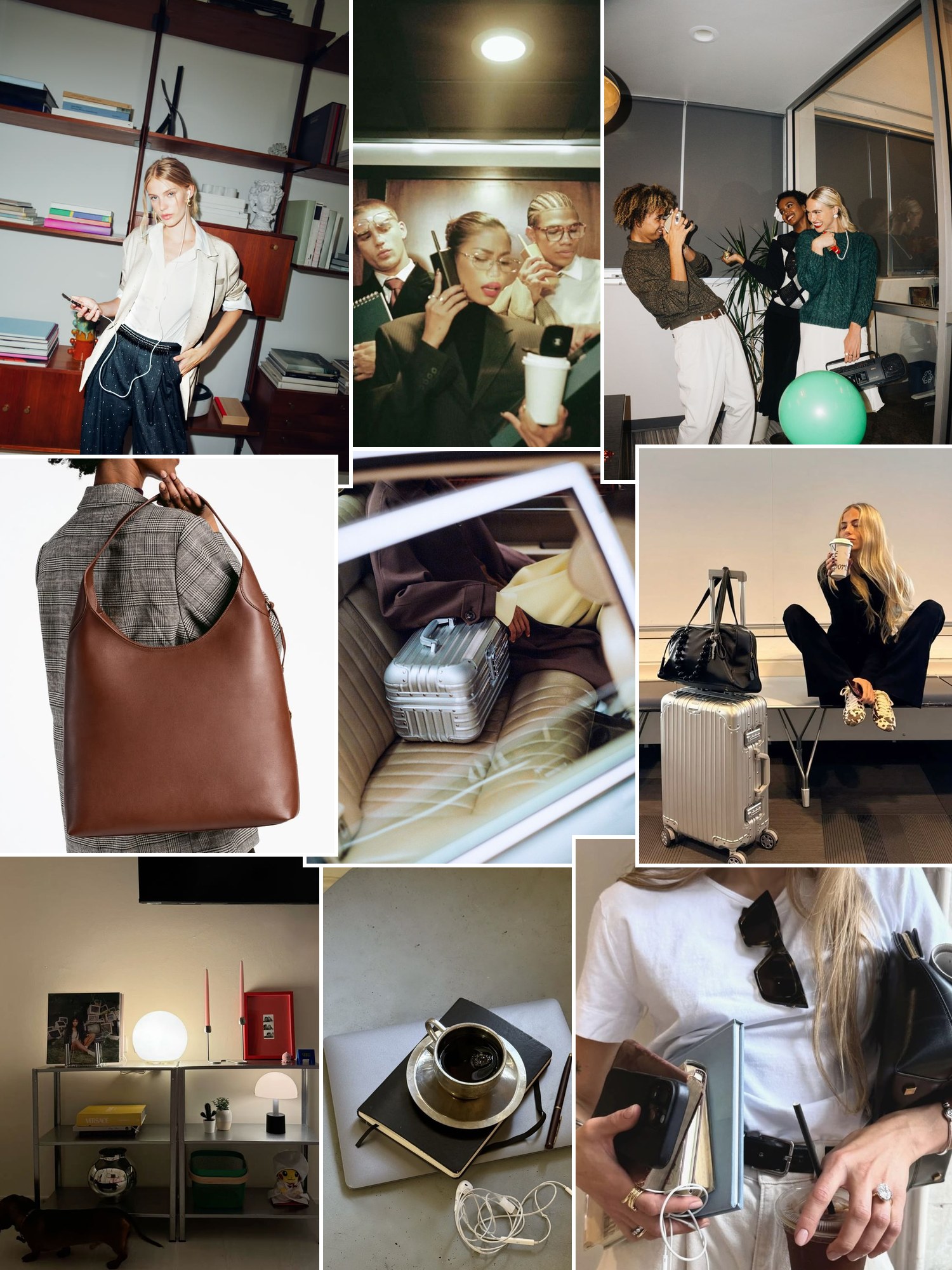Street style collage of women wearing going away gifts for coworkers