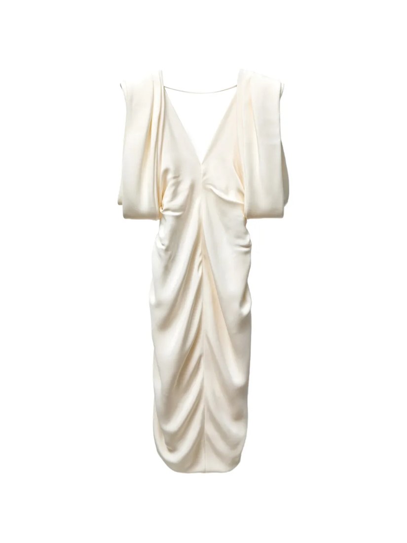 Crêpe marocaine silk midi dress