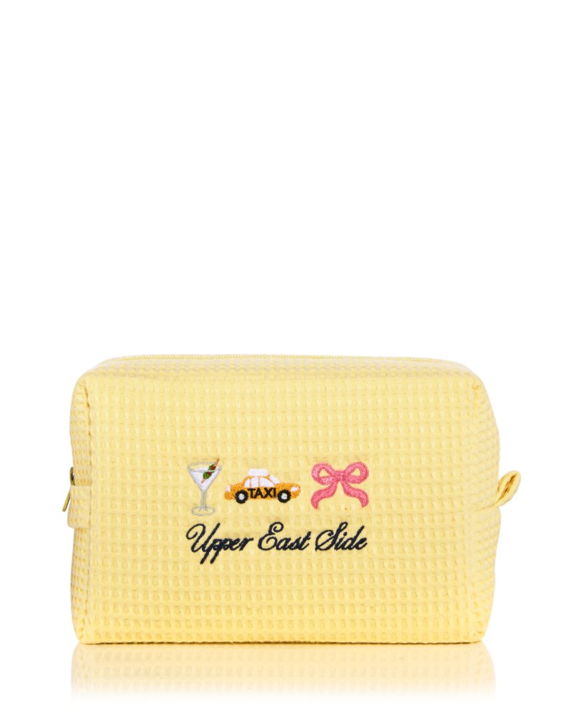 UES Embroidered Waffle Knit Pouch