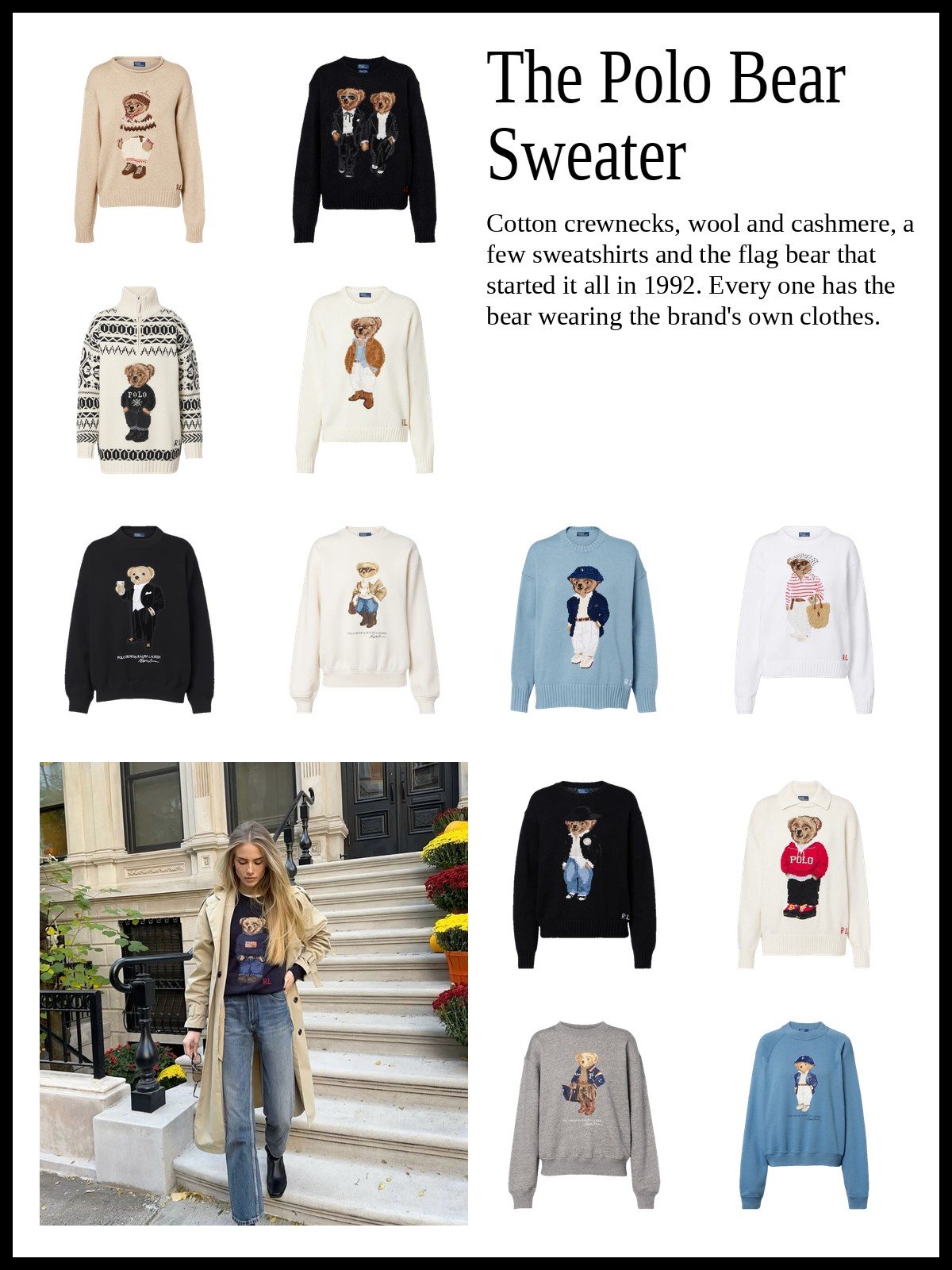 Ralph Lauren Polo Bear sweaters collage
