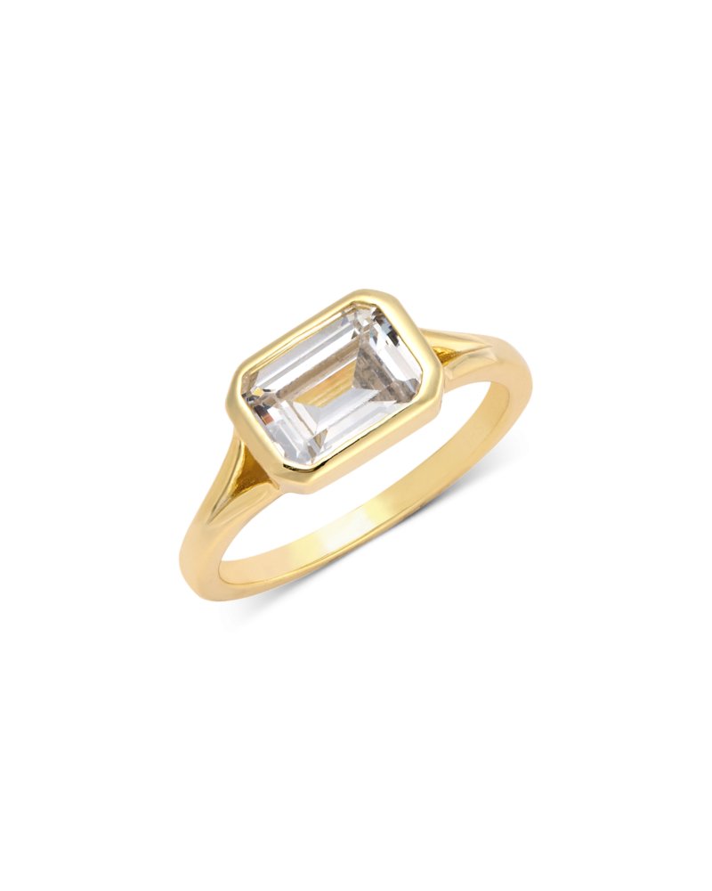 Emerald Baguette Bezel Ring