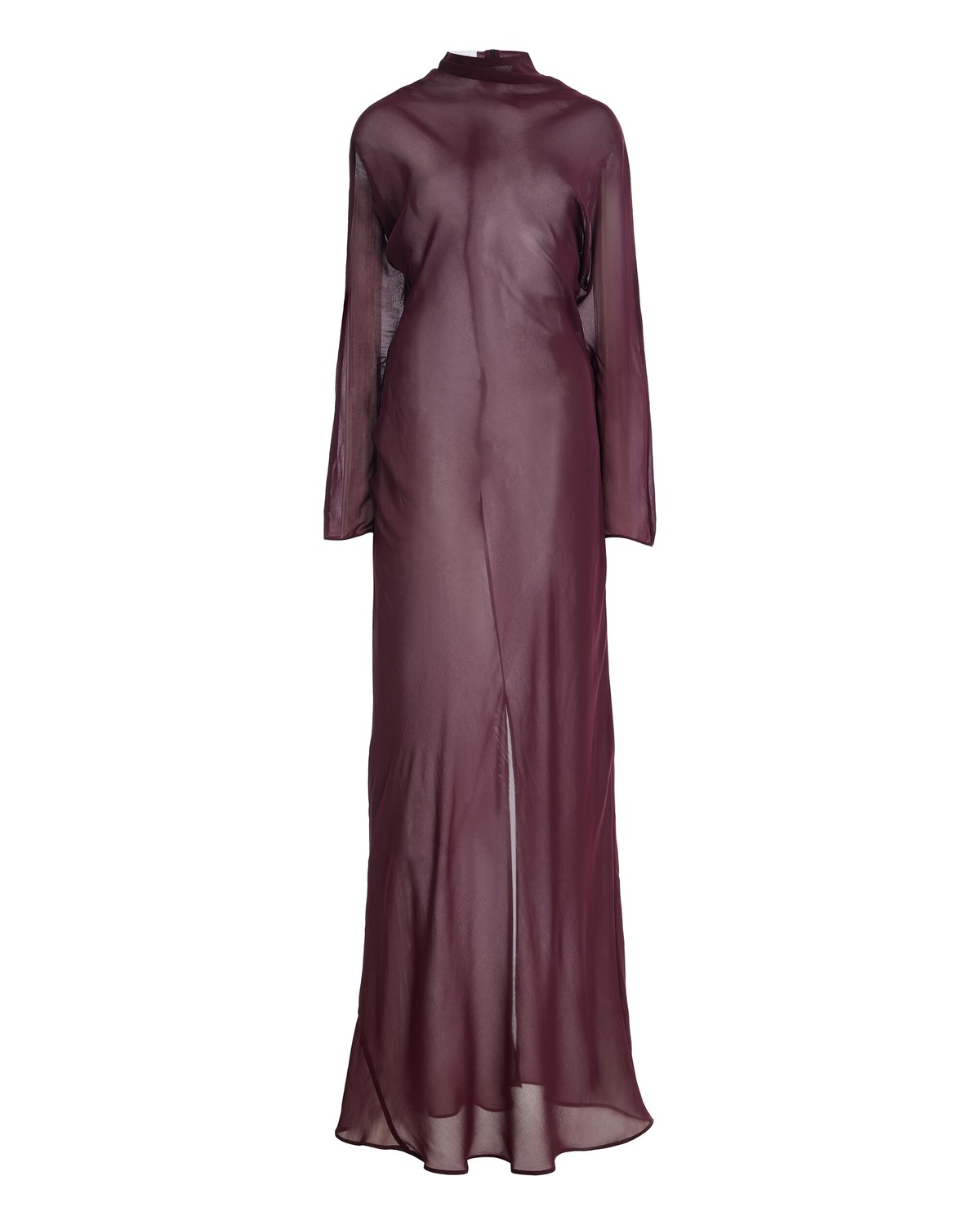 The Sheer Turtleneck Maxi Dress