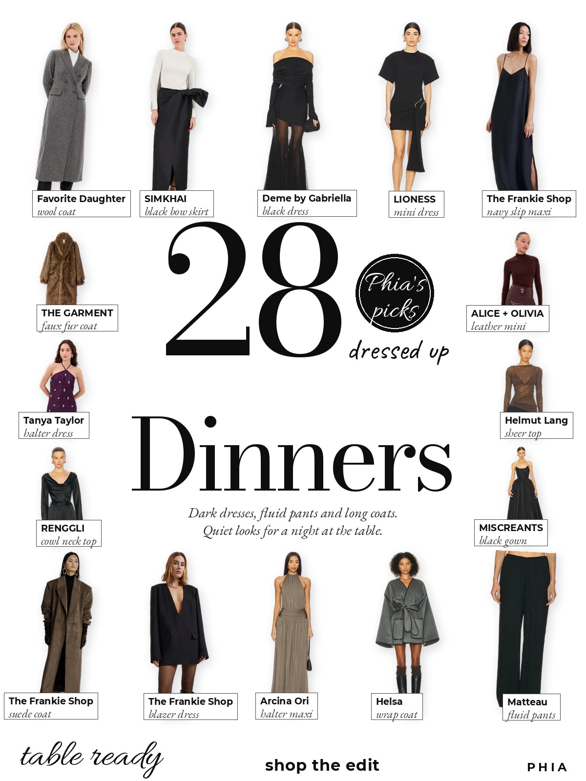 Sophisticated Dinnerwear collage