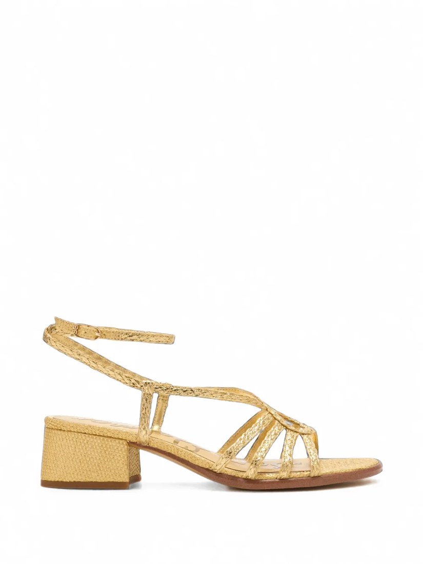 Fletcher braided raffia heeled sandals