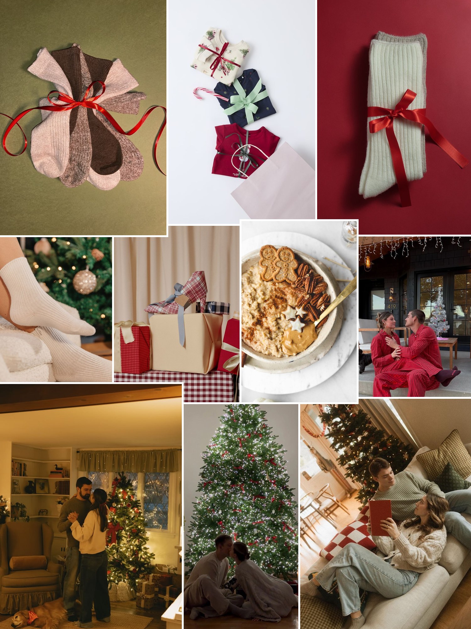 Street style collage of women wearing stocking stuffers for wife