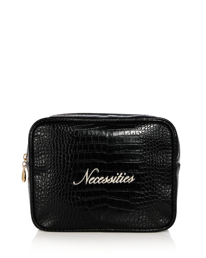 Necessities Croc Embossed Faux Leather Pouch