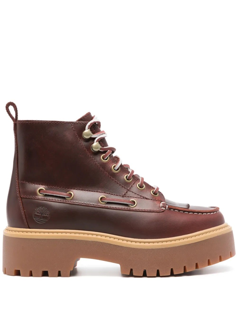 Fringed platform boots