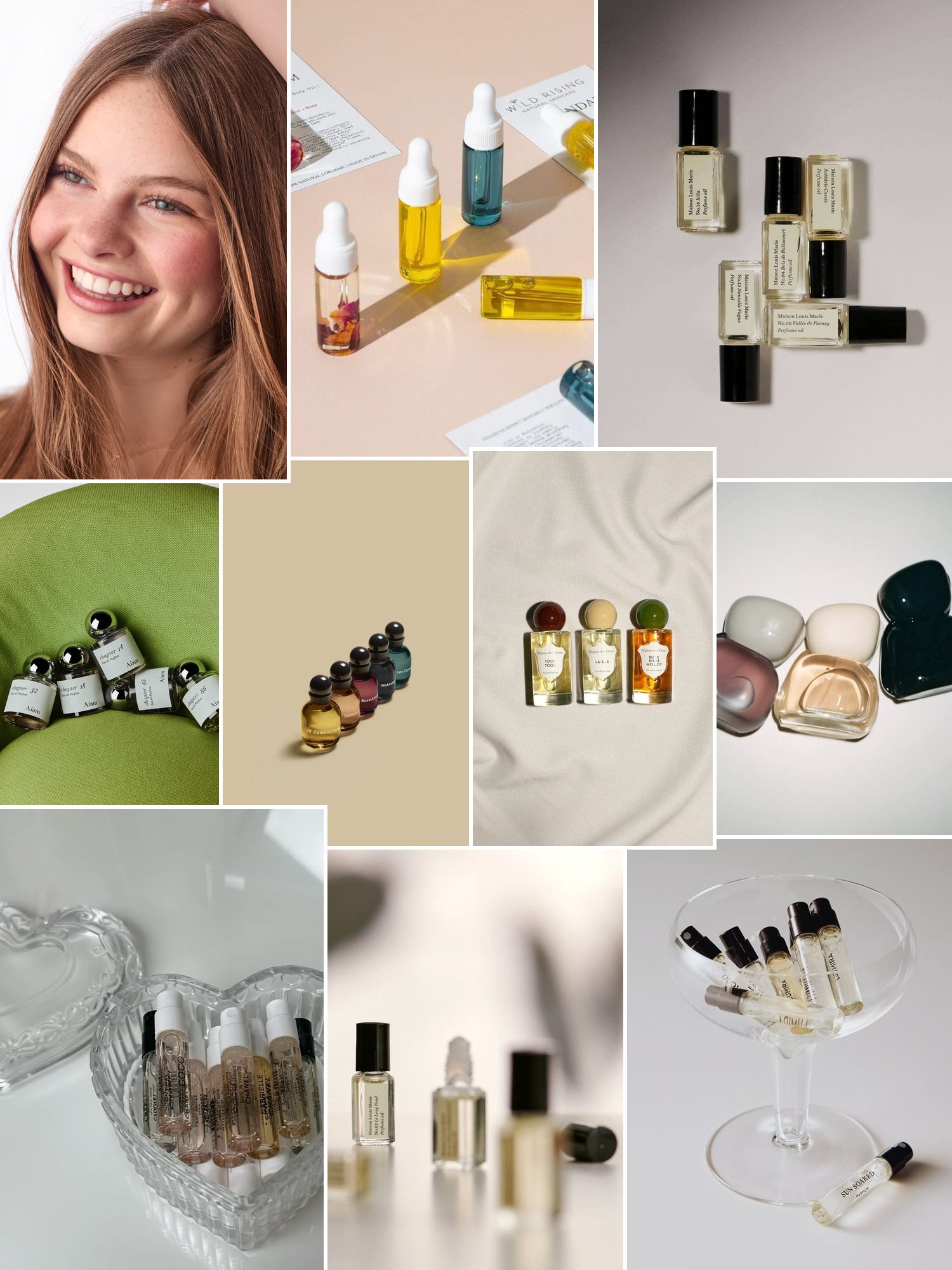 Street style collage of women wearing mini gift sets