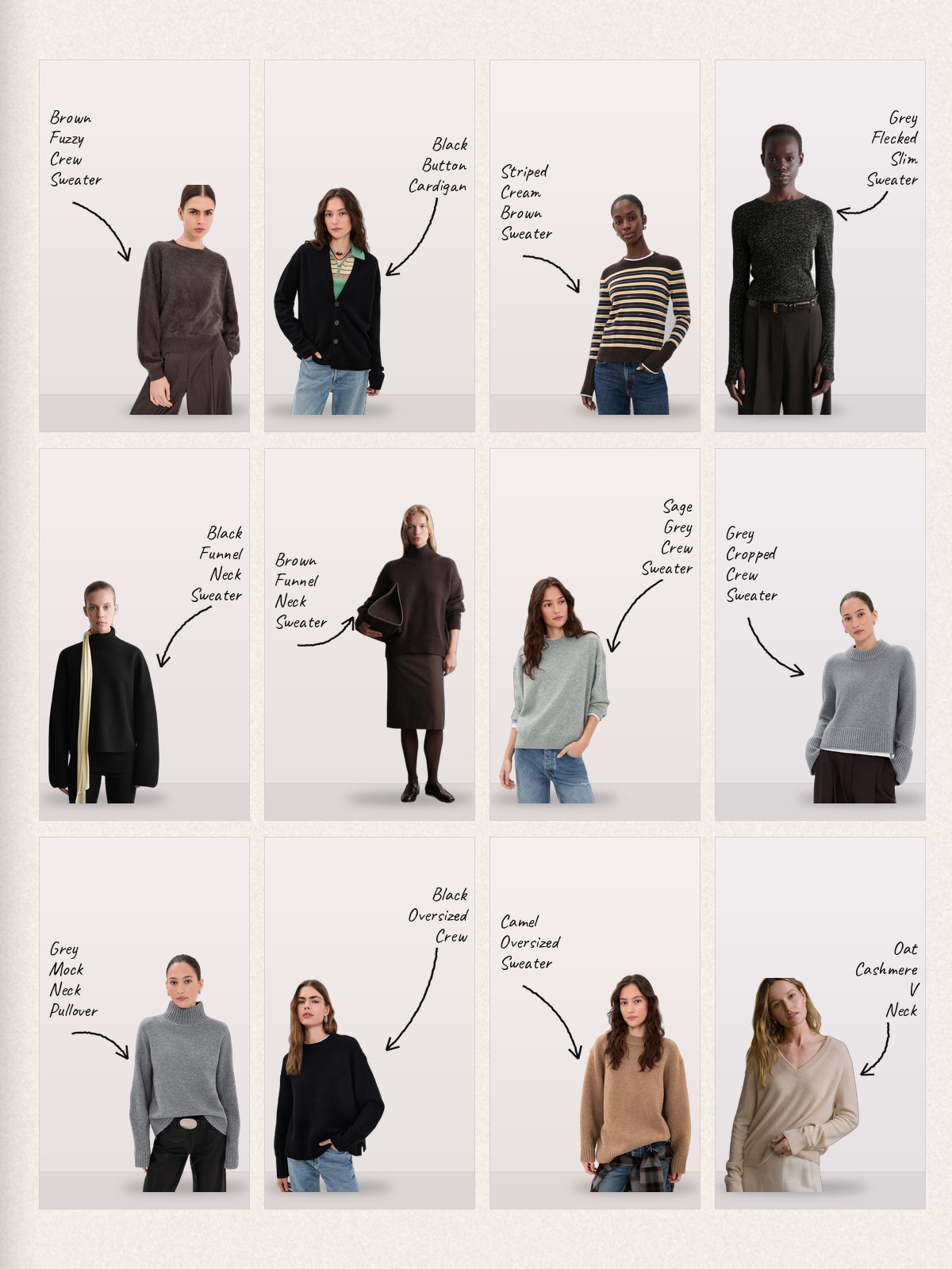 Neutral Knit collage