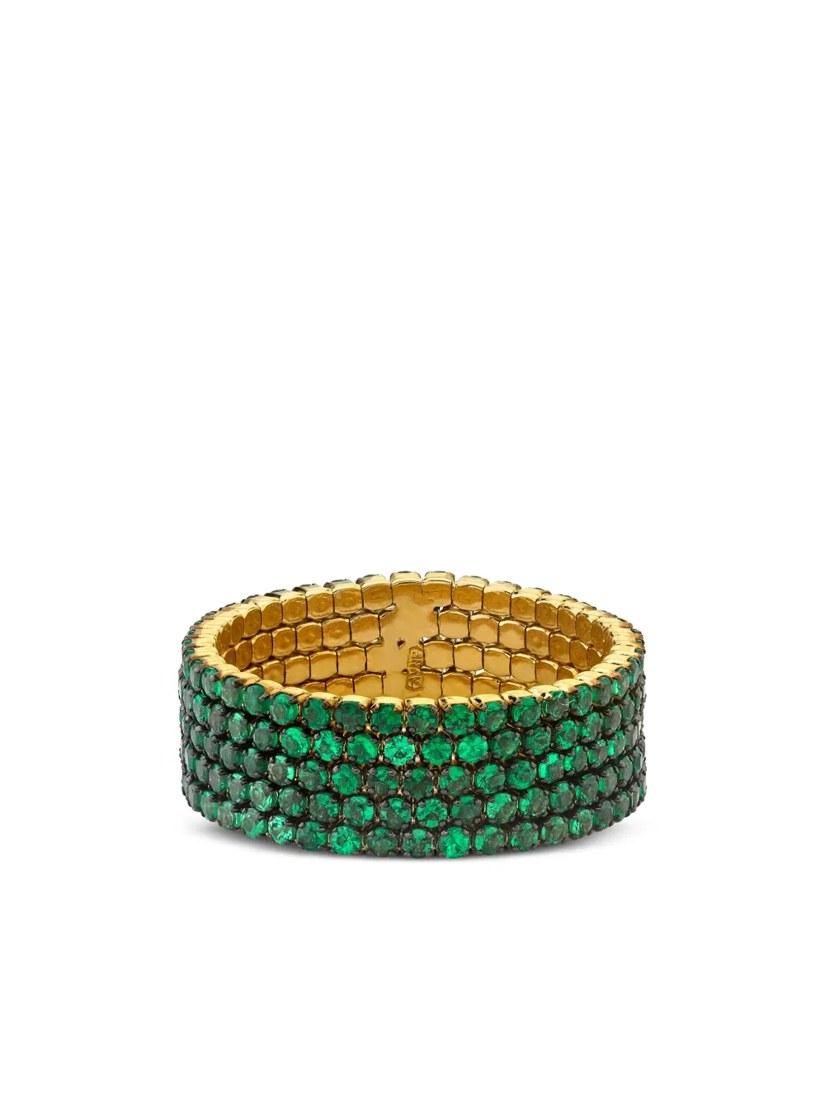 18kt yellow gold garnet stackable ring