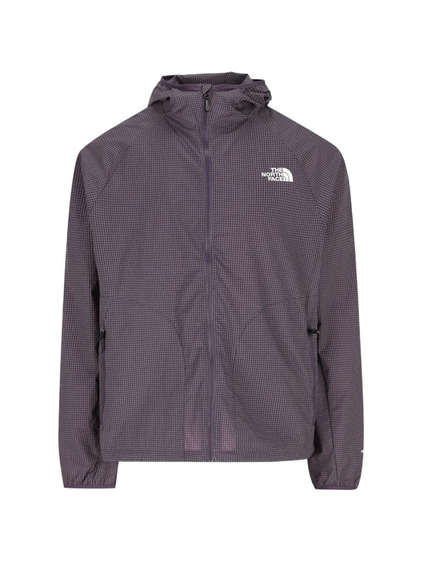 Hooded zip windbreaker jacket