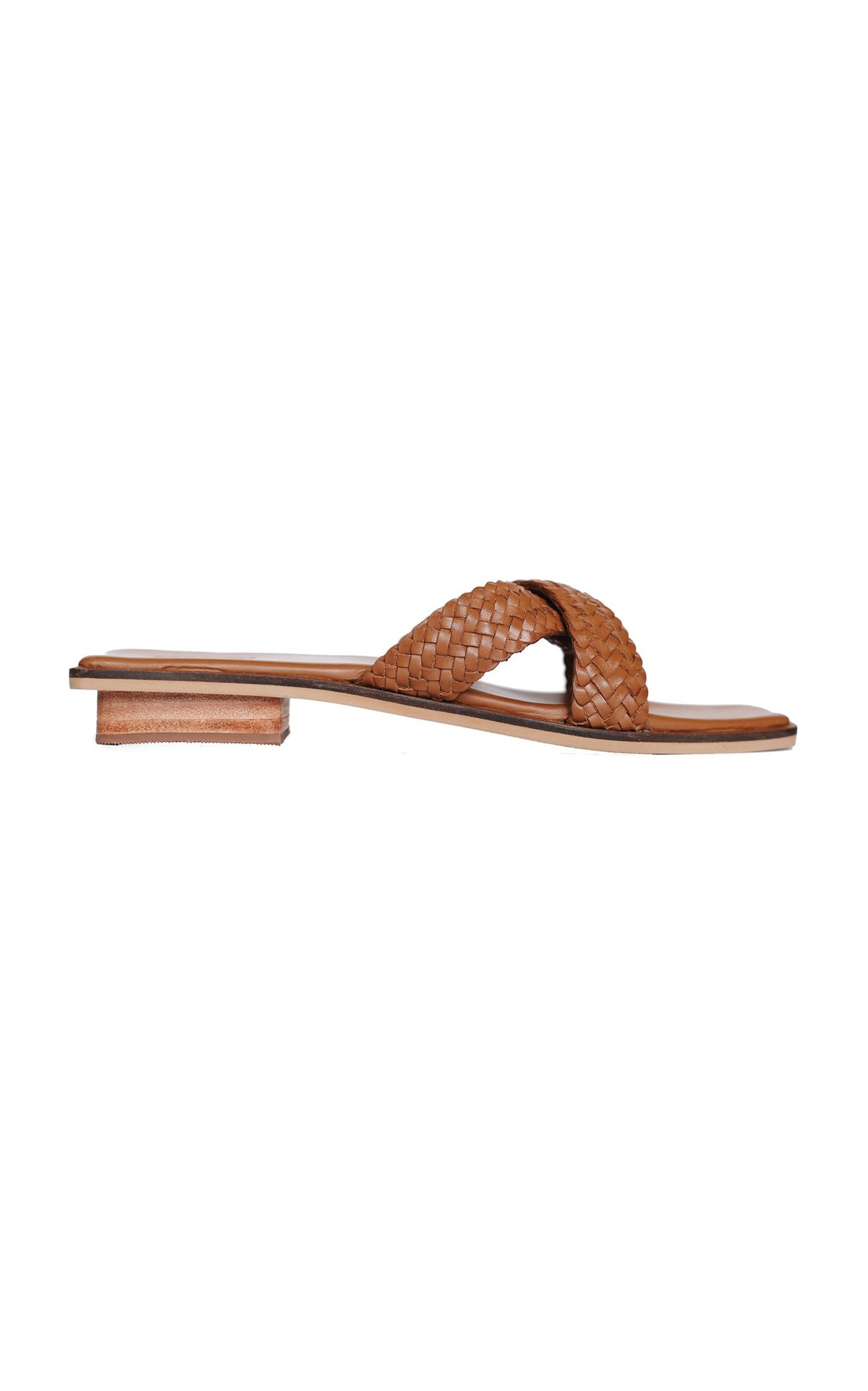 Iris Leather Slides