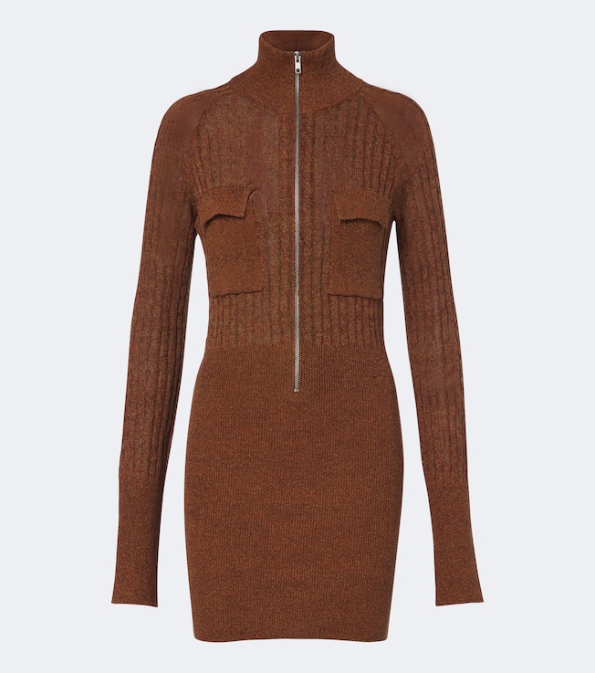 Eora knitted cotton and silk minidress