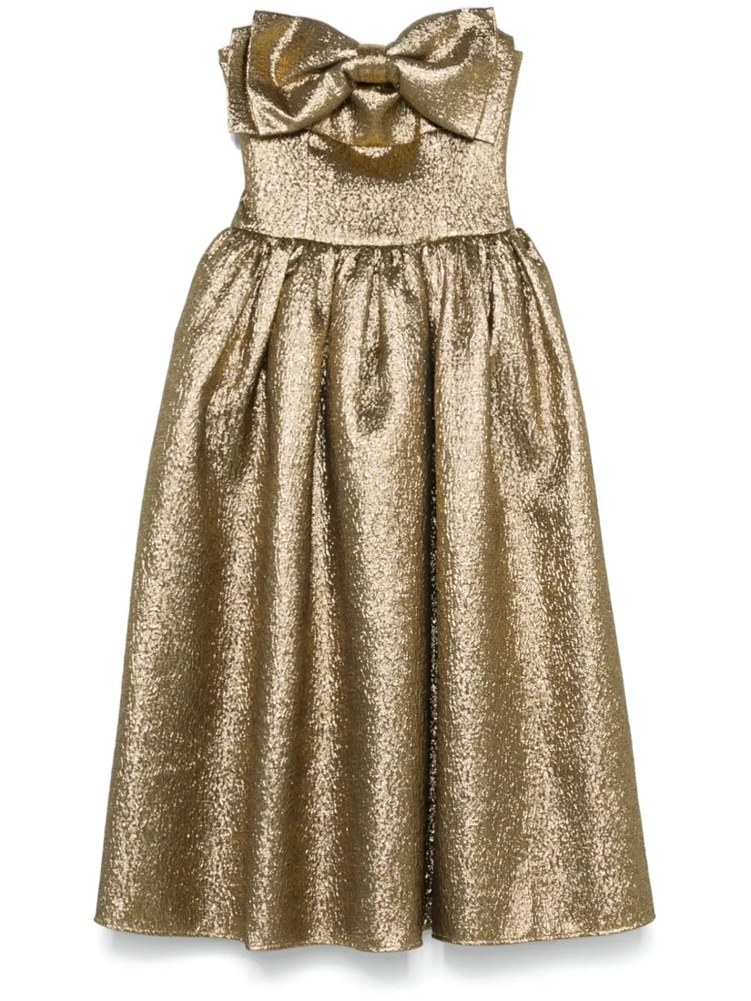 Metallic midi dress