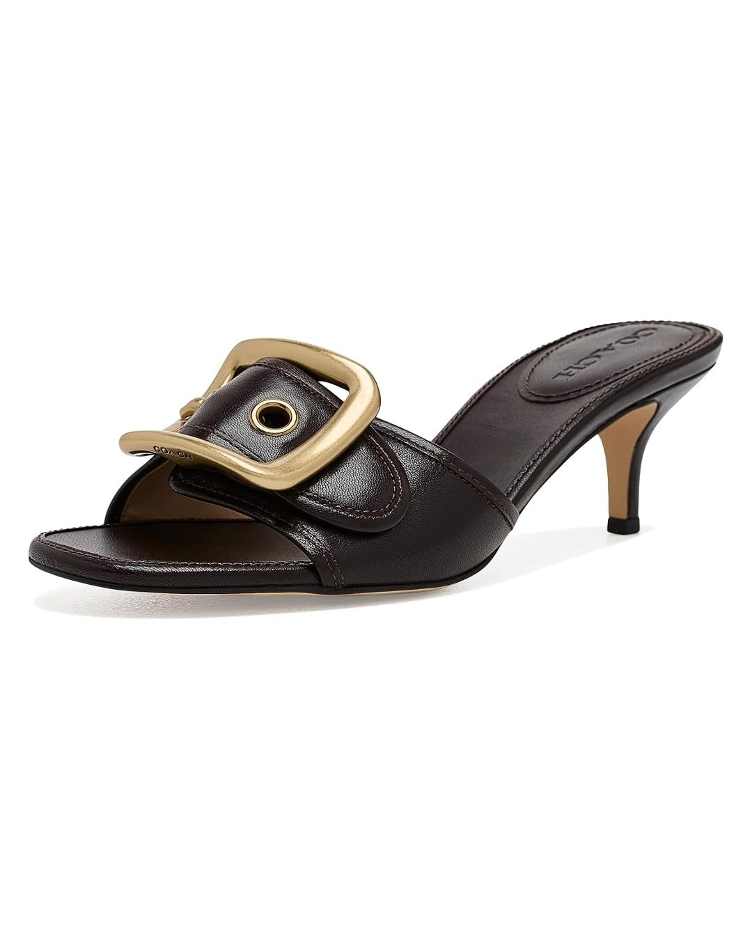 Margot Leather Sandals with Oversized Buckle
