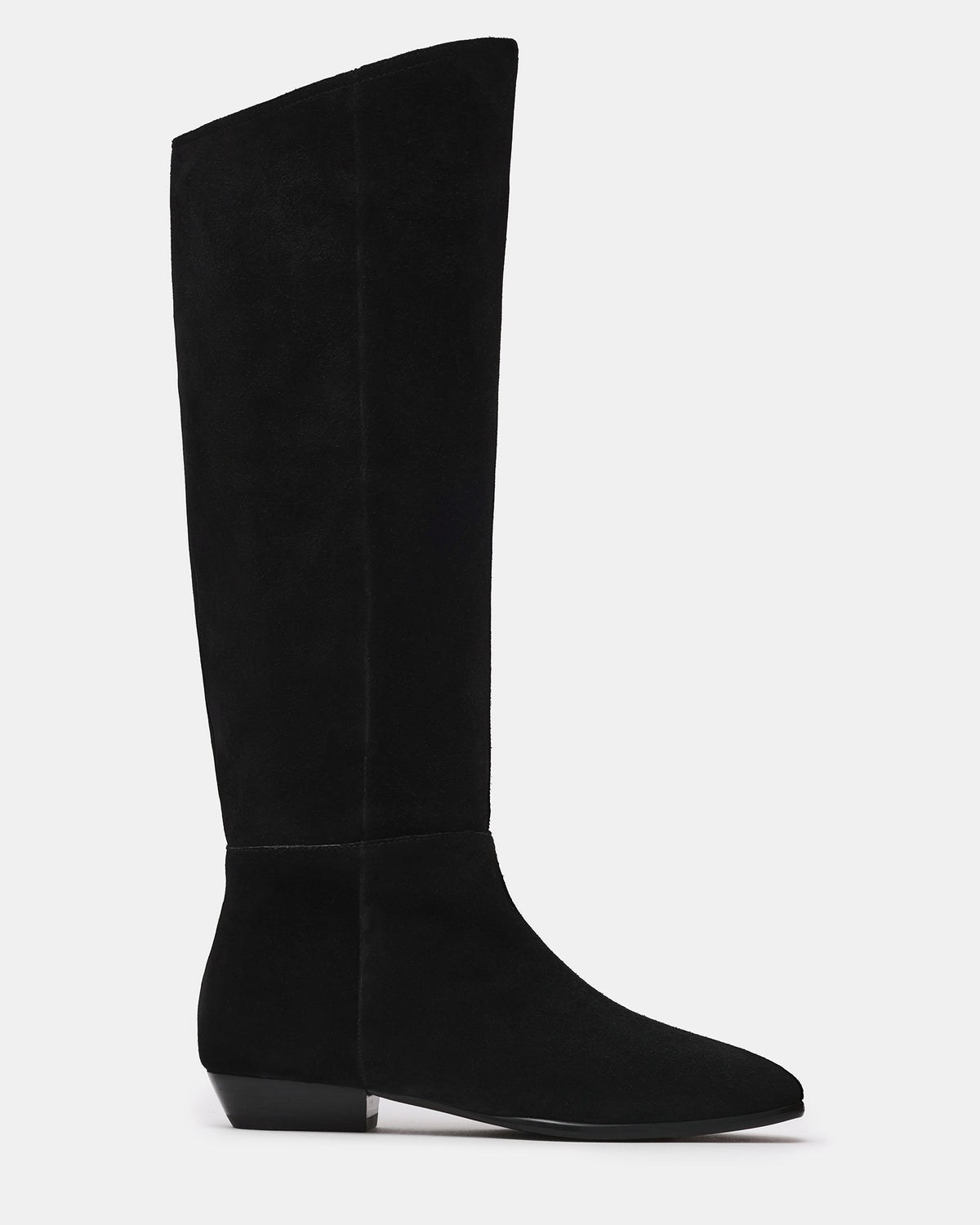 Amias Black Suede Knee-High Boots