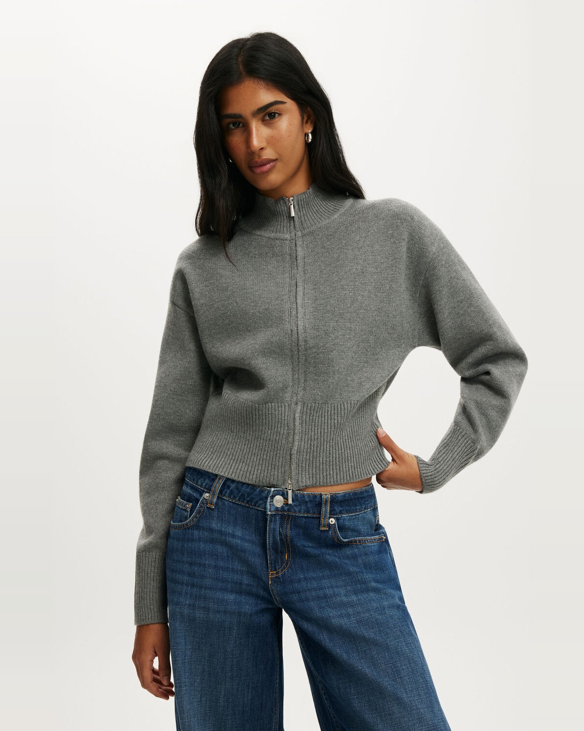 Lotus Cinched Zip Knit