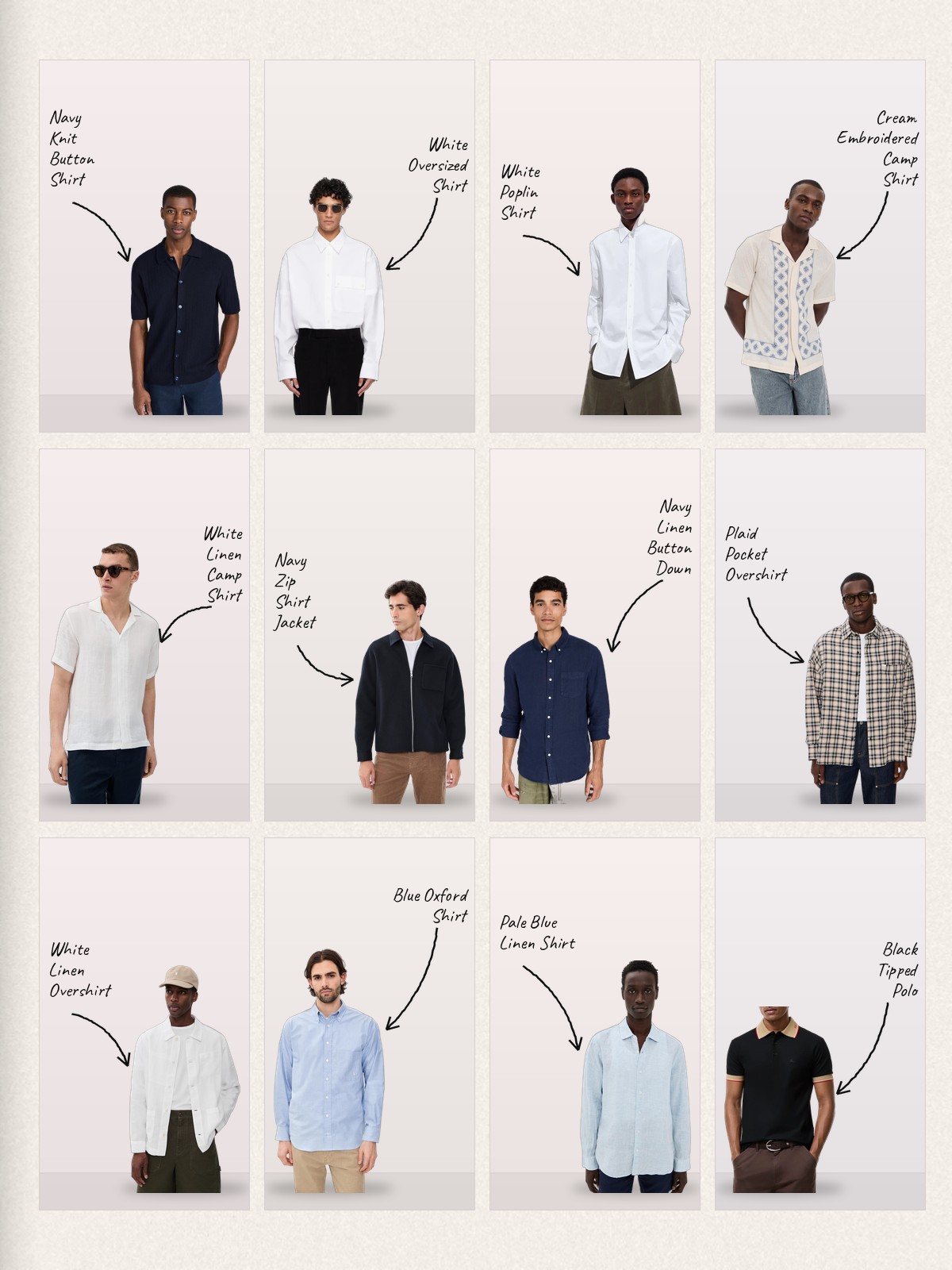 Designer Shirt collage