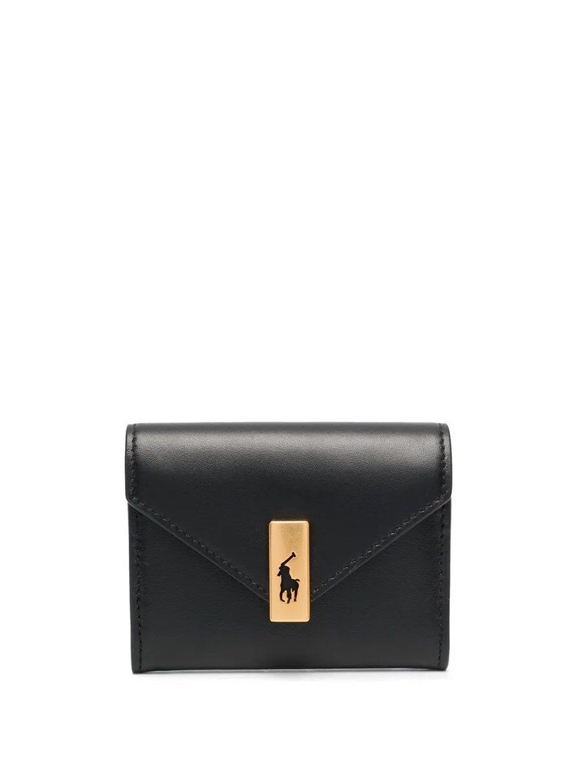 Logo-buckle wallet