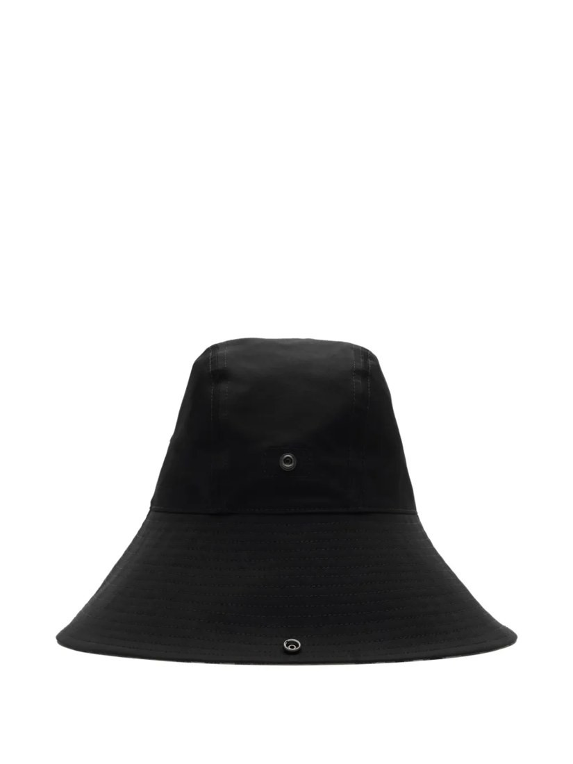 Check brim gabardine hat