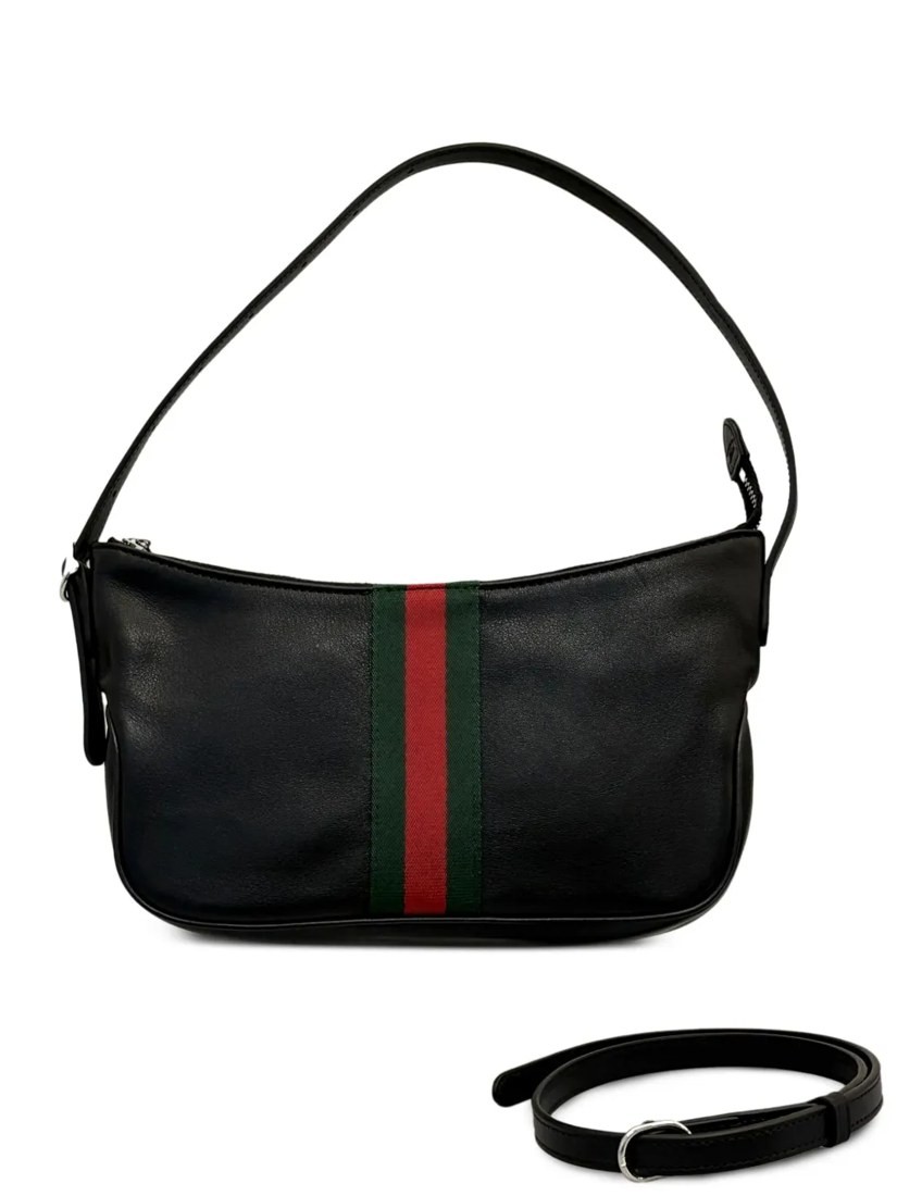 Small Lunetta Web-stripe cross-body bag