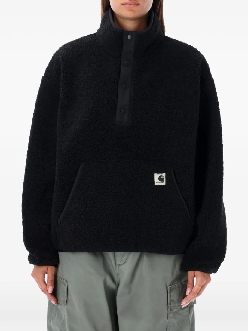 Elliot fleece pouch-pocket jacket