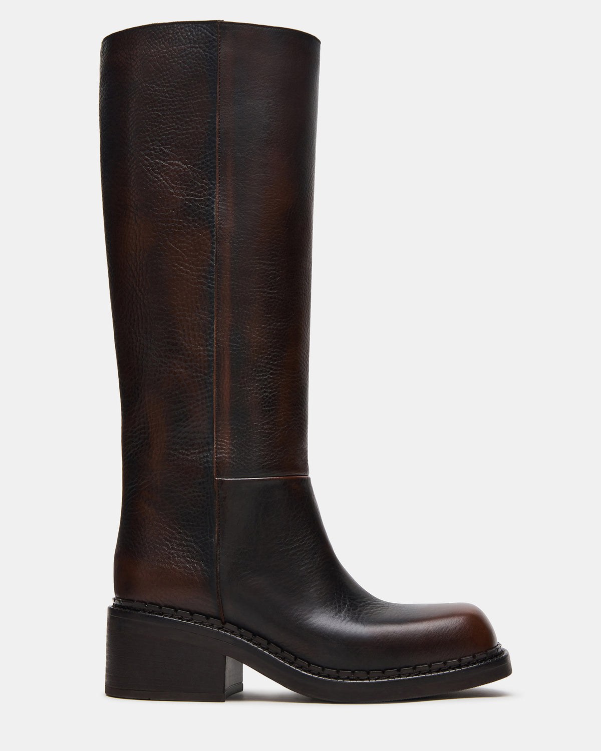 Davos Cognac Leather Knee-High Boots