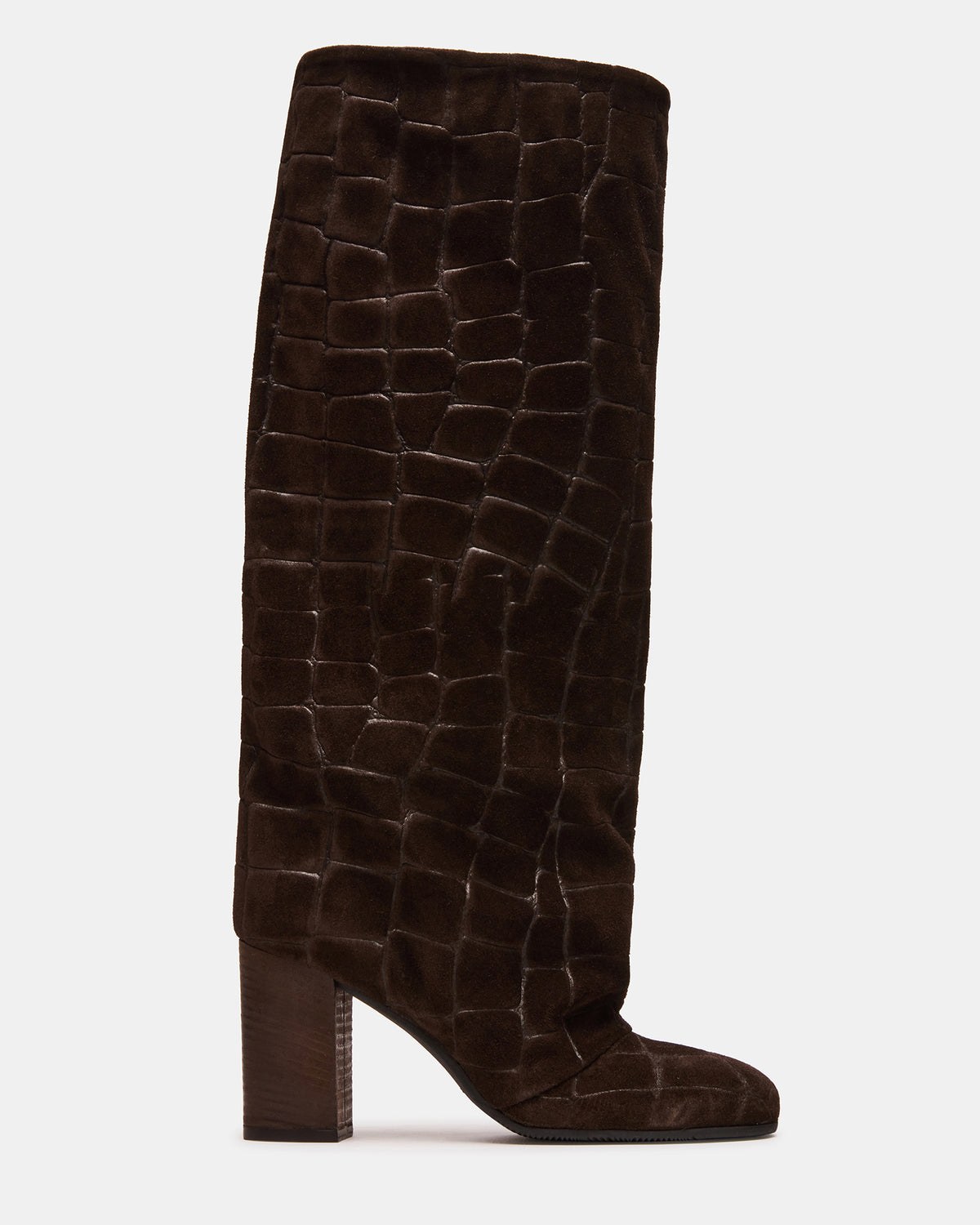 Delia Dark Brown Suede Knee-High Boots
