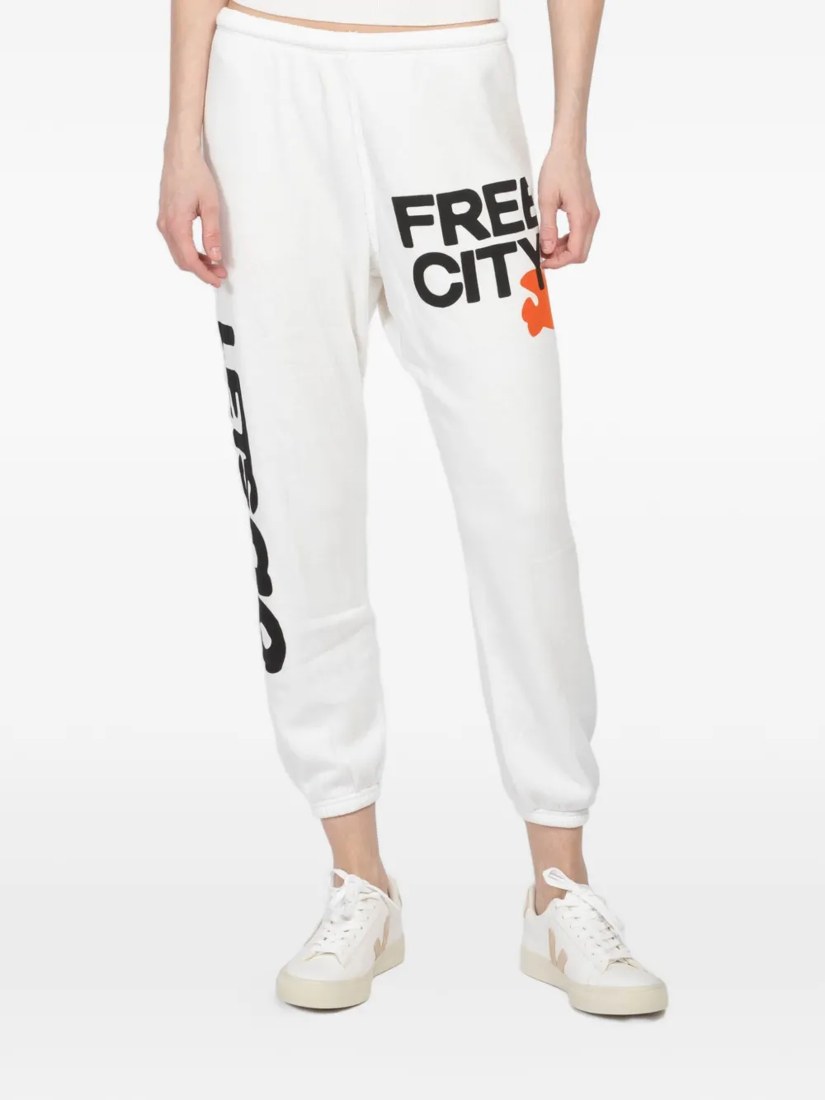 Graphic-print track pants