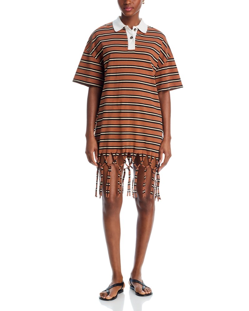 Benigna Fringe Hem Polo Dress