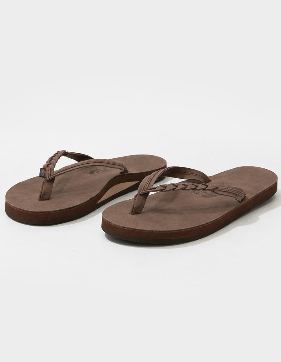 Flirty Braidy Flip Flops in Chocolate