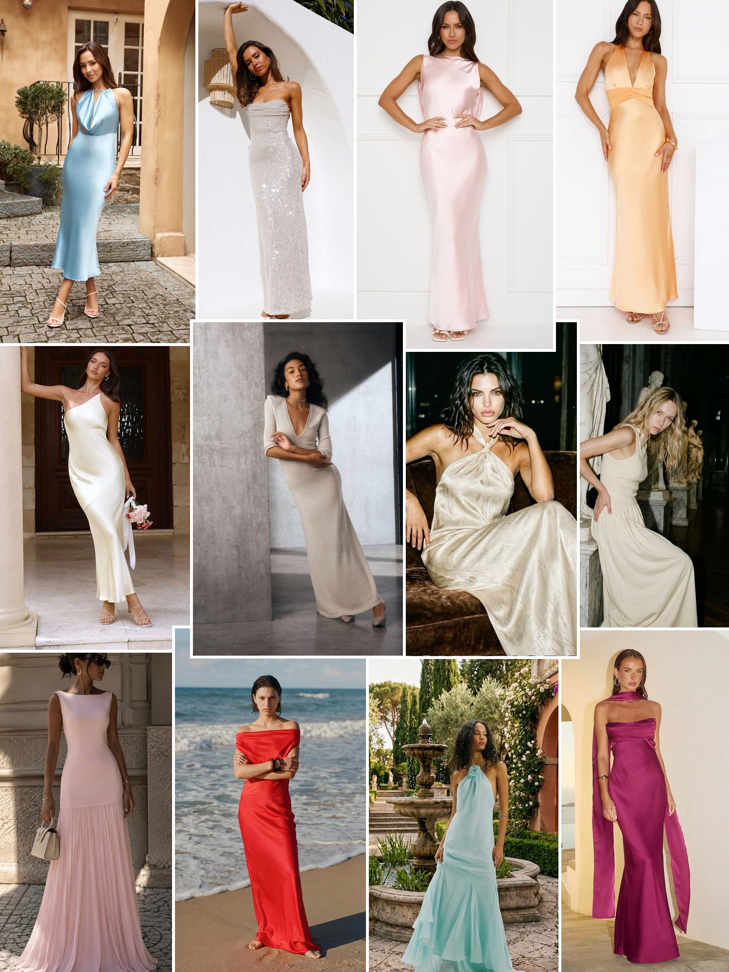 Street style collage of women wearing Hello Molly dresses