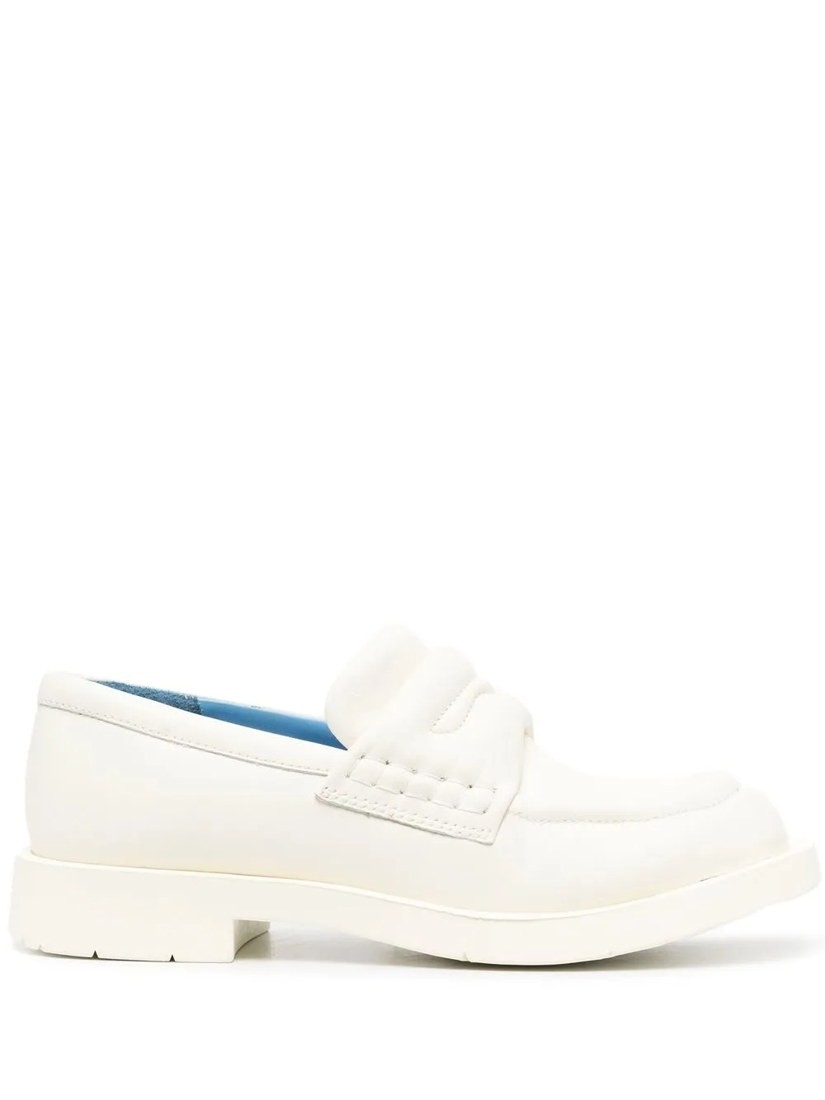 Padded leather loafers