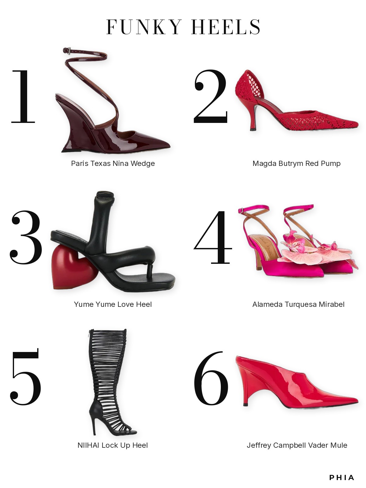 Funky heel collage