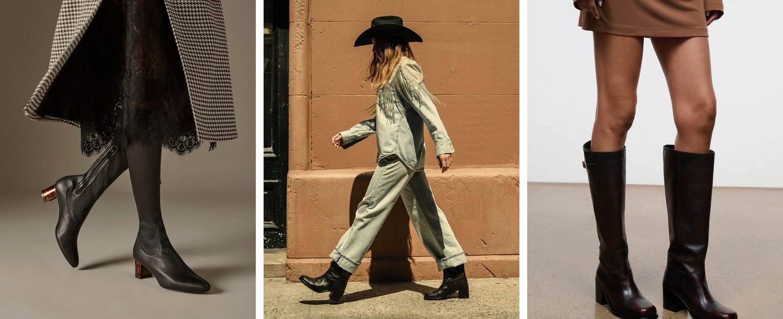 Three pictures that set the mood for the tall boot