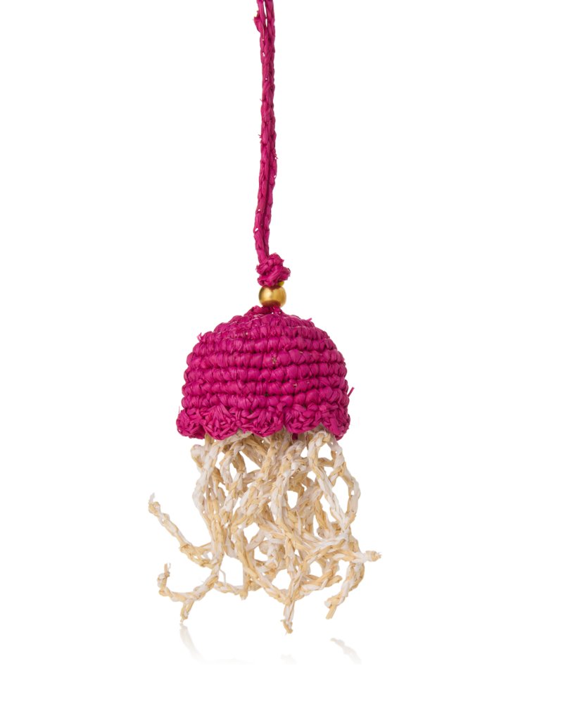 Raffia Jellyfish Bag Charm