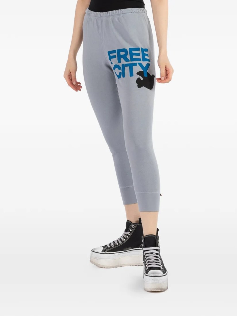 Cropped printed sweatpants