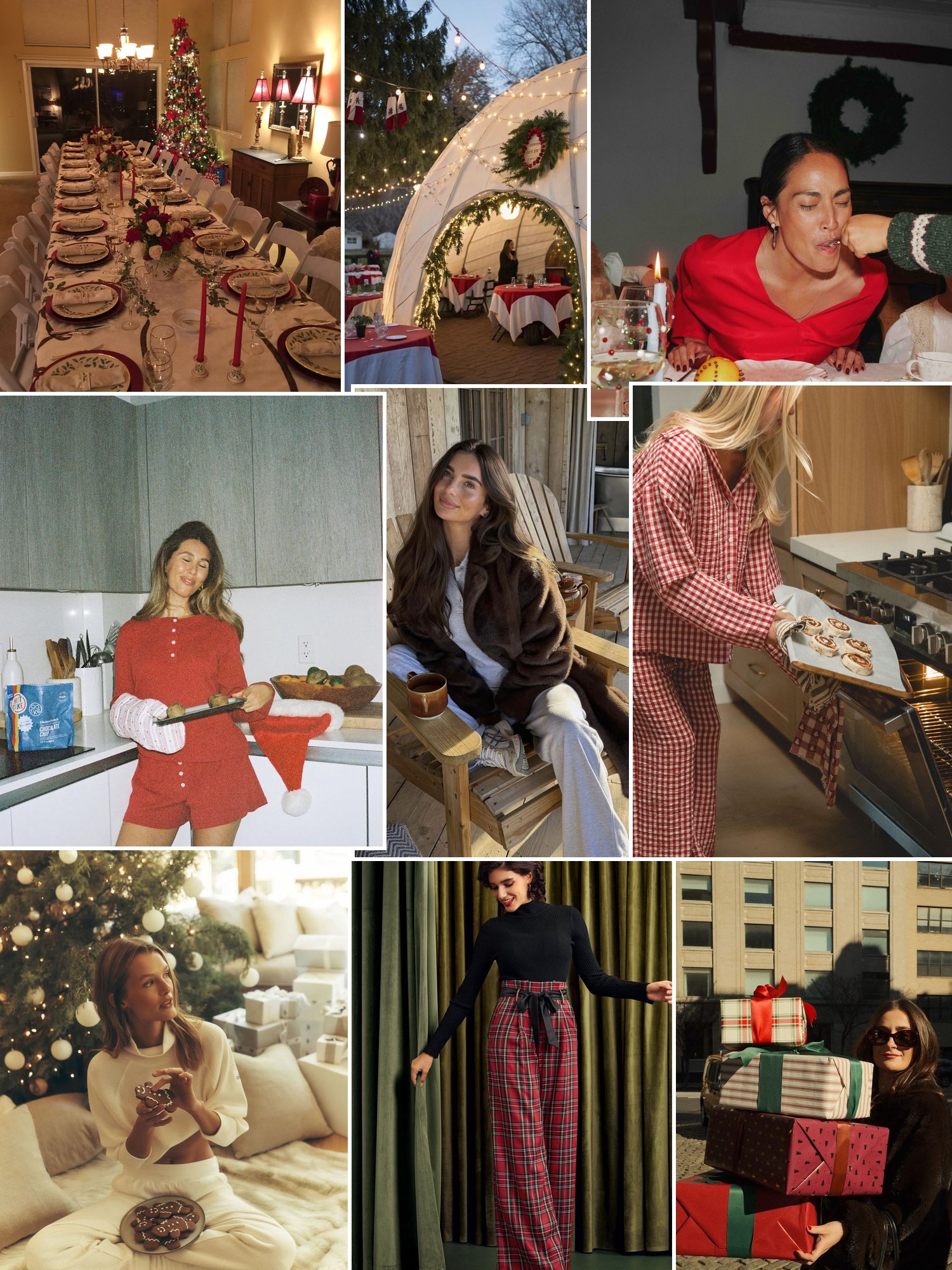 Street style collage of women wearing gifts for daughter in law