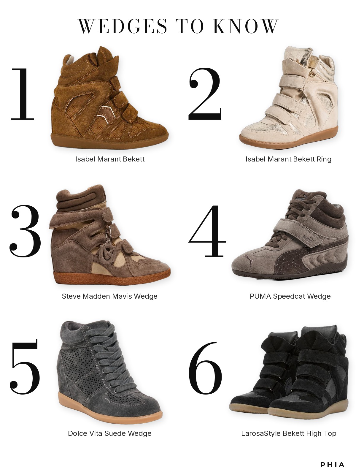 The Cool-Girl Wedge collage